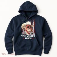 Trump You Missed Twice Western Cowboy Hoodie thumb 0