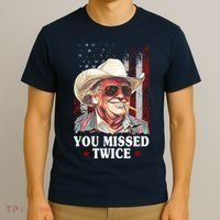 Trump You Missed Twice Western Cowboy T-Shirt thumb 3