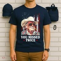 Trump You Missed Twice Western Cowboy T-Shirt thumb 6