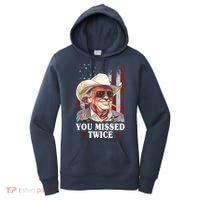 Trump You Missed Twice Western Cowboy Women's Hoodie thumb 0