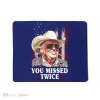 Trump You Missed Twice Western Cowboy Mousepad thumb 0