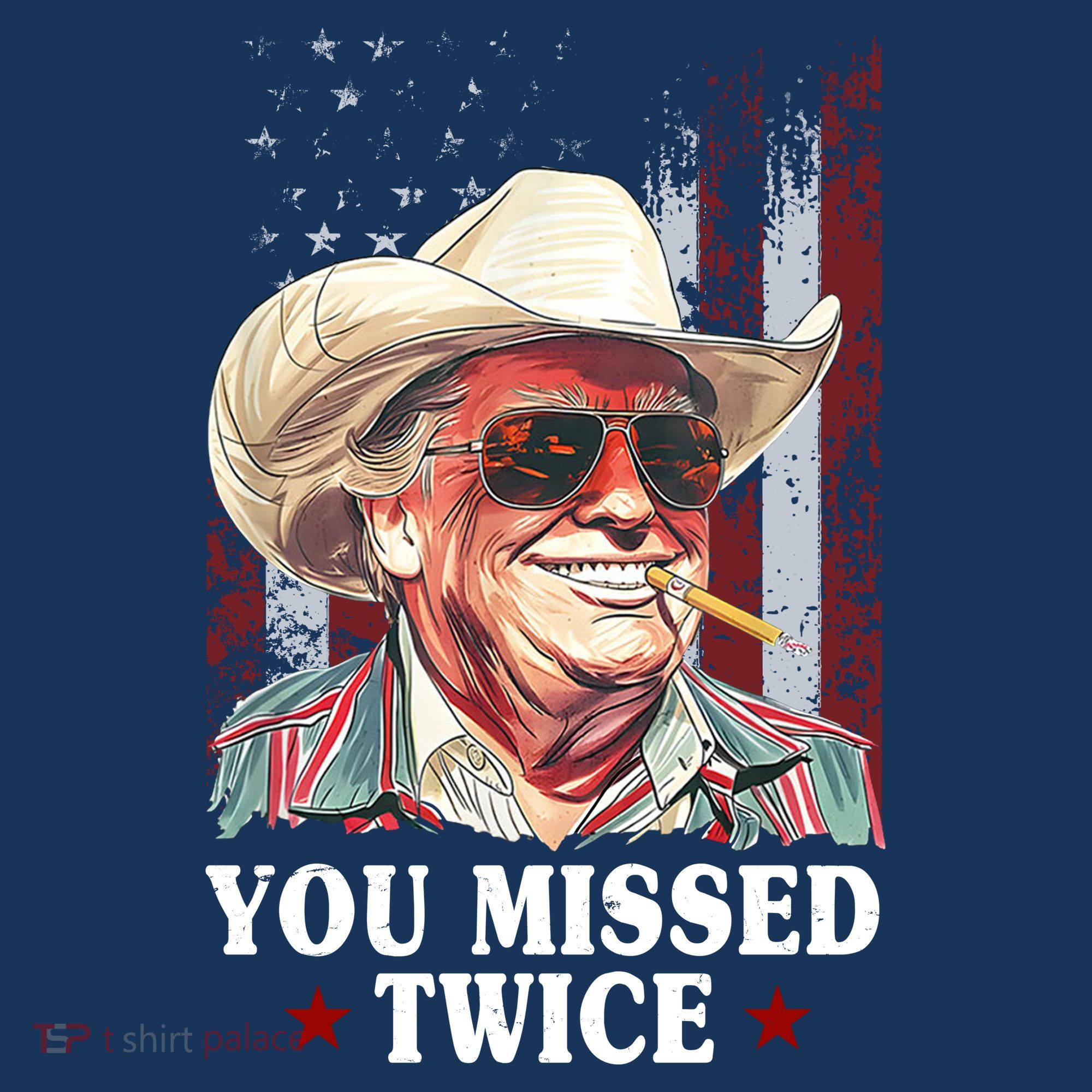 Trump You Missed Twice Western Cowboy Women's Tank Top