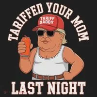 Tariffed Your Mom Last Night Golf Towel thumb 3