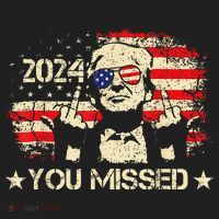 Trump You Missed Funny Trump 2024 Beanie thumb 2