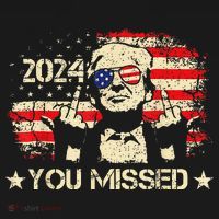 Trump You Missed Funny Trump 2024 Baby Bodysuit thumb 2