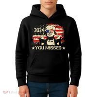 Trump You Missed Funny Trump 2024 Kids Hoodie thumb 4