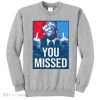 Trump You Missed Shooting Assassination Attempt Middle Finger Usa Patrioti Sweatshirt thumb 0
