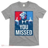 Trump You Missed Shooting Assassination Attempt Middle Finger Usa Patrioti T-Shirt thumb 0