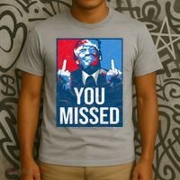 Trump You Missed Shooting Assassination Attempt Middle Finger Usa Patrioti T-Shirt thumb 3