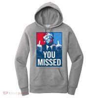 Trump You Missed Shooting Assassination Attempt Middle Finger Usa Patrioti Women's Hoodie thumb 0