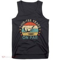 ThirTee Years On Par Funny 30th Birthday Golfer Tank Top thumb 0