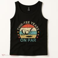 ThirTee Years On Par Funny 30th Birthday Golfer Tank Top thumb 2
