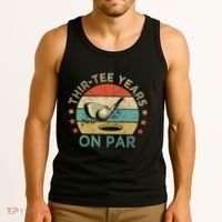 ThirTee Years On Par Funny 30th Birthday Golfer Tank Top thumb 3