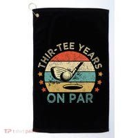 ThirTee Years On Par Funny 30th Birthday Golfer Golf Towel thumb 0