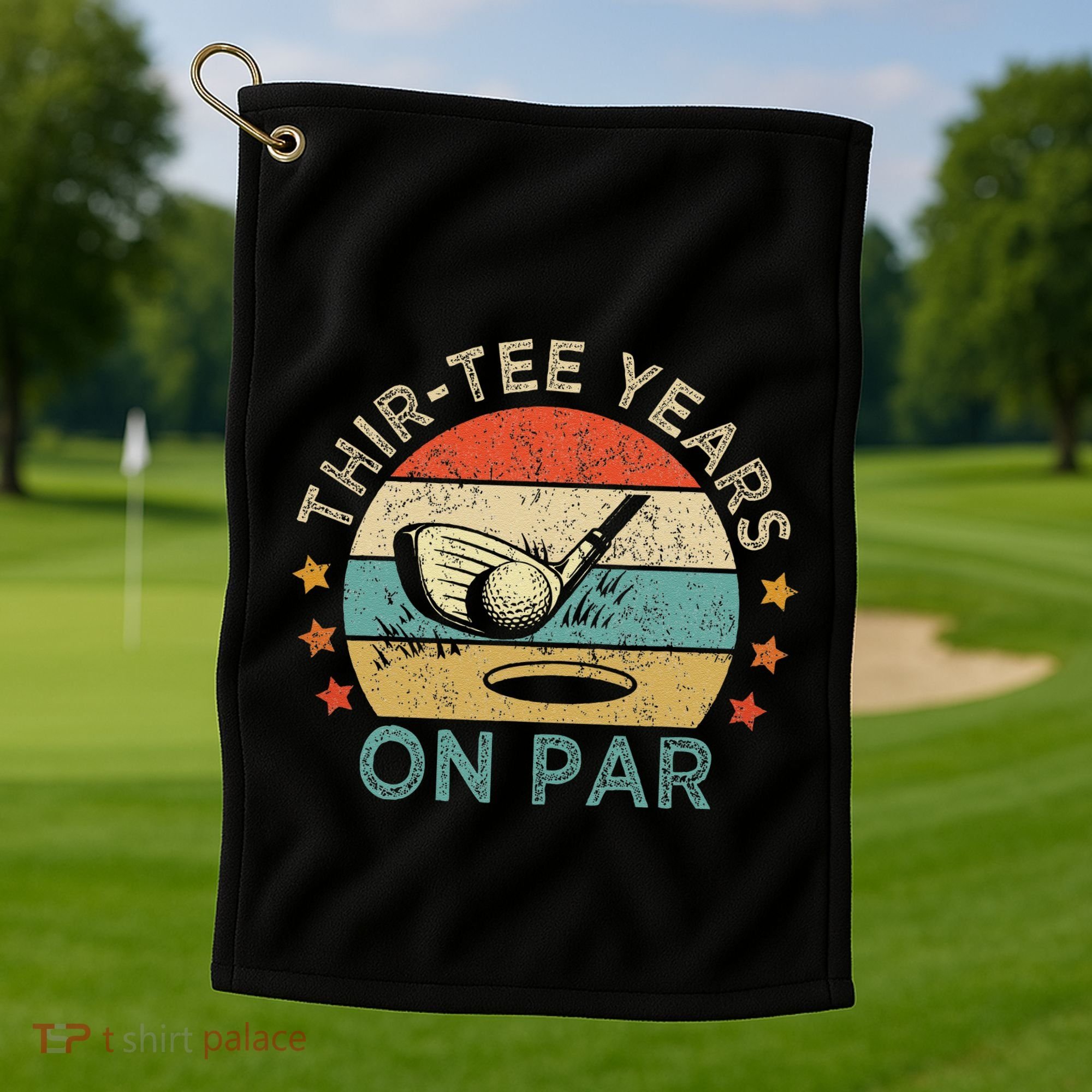 ThirTee Years On Par Funny 30th Birthday Golfer Golf Towel