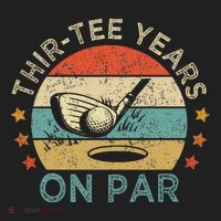 ThirTee Years On Par Funny 30th Birthday Golfer Golf Towel thumb 3