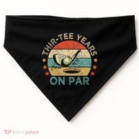Thirtee Years On Par Funny 30th Birthday Golfer USA-Made Doggie Bandana thumb 0