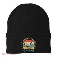 Thirtee Years On Par Funny 30th Birthday Golfer Beanie thumb 0