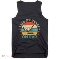 Thirtee Years On Par Funny 30th Birthday Golfer Tank Top thumb 0