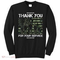 Thank You Patriotic Veteran Memorial Day USA Camouflage Sweatshirt thumb 0