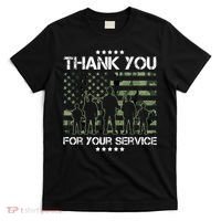 Thank You Patriotic Veteran Memorial Day USA Camouflage T-Shirt thumb 0