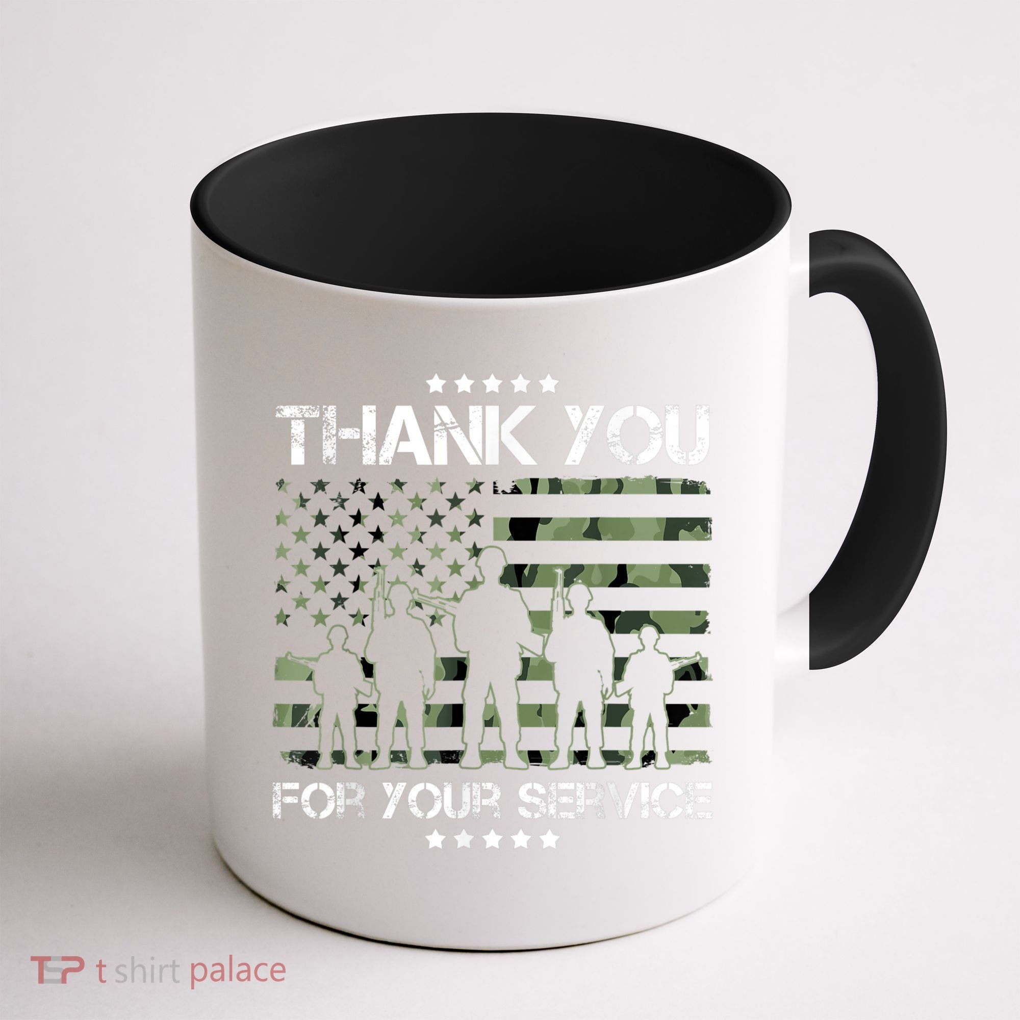 Thank You Patriotic Veteran Memorial Day USA Camouflage Coffee Mug