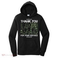 Thank You Patriotic Veteran Memorial Day USA Camouflage Women's Hoodie thumb 0
