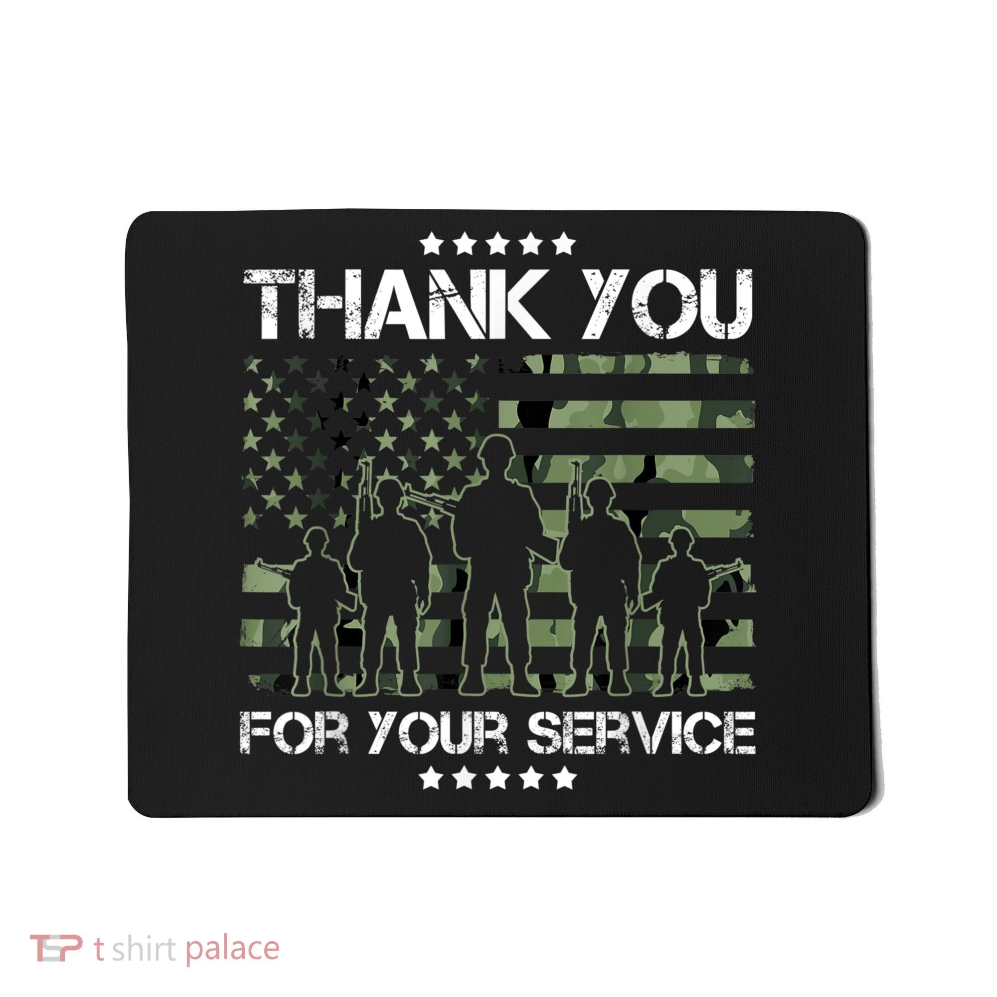 Thank You Patriotic Veteran Memorial Day USA Camouflage Mousepad