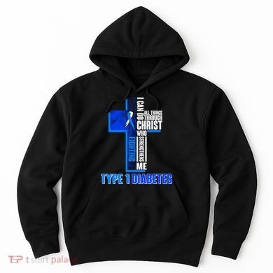 Type 1 Diabetes Awareness Warrior Cross Hoodie