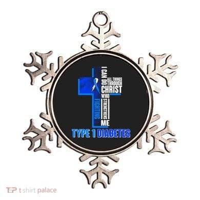 Type 1 Diabetes Awareness Warrior Cross Ornament