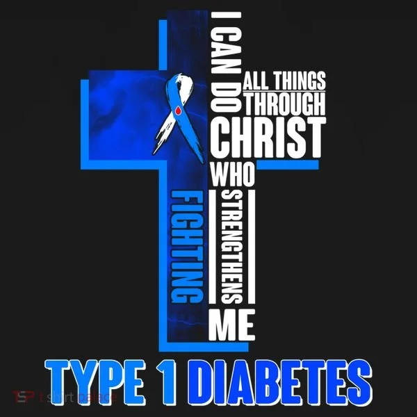 Type 1 Diabetes Awareness Warrior Cross Kids T-Shirt