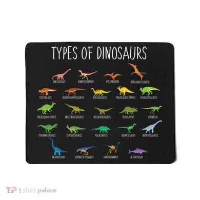 Types of Dinosaurs Mousepad