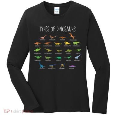 Types of Dinosaurs Women's Long Sleeve Shirt