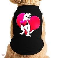Tyrannosaurus Rex Valentine Heart Dinosaur  Doggie Tank thumb 0