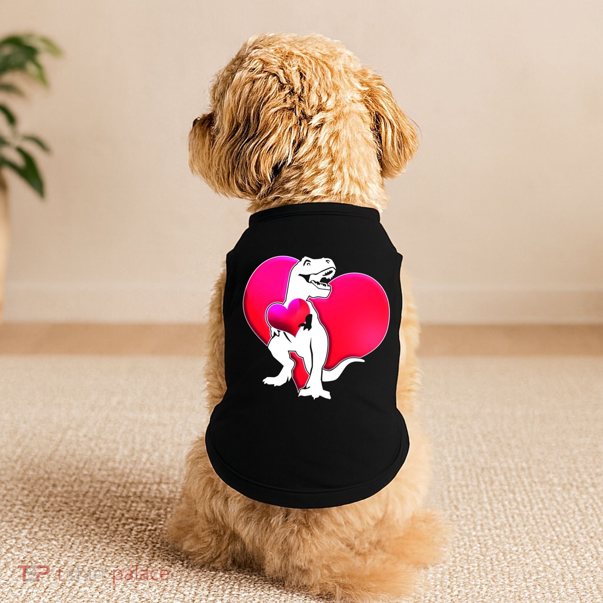 Tyrannosaurus Rex Valentine Heart Dinosaur  Doggie Tank