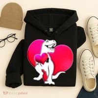 Tyrannosaurus Rex Valentine Heart Dinosaur  Hoodie thumb 4