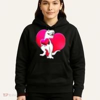Tyrannosaurus Rex Valentine Heart Dinosaur  Hoodie thumb 5