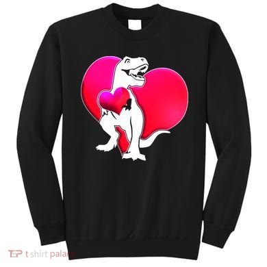 Tyrannosaurus Rex Valentine Heart Dinosaur  Sweatshirt