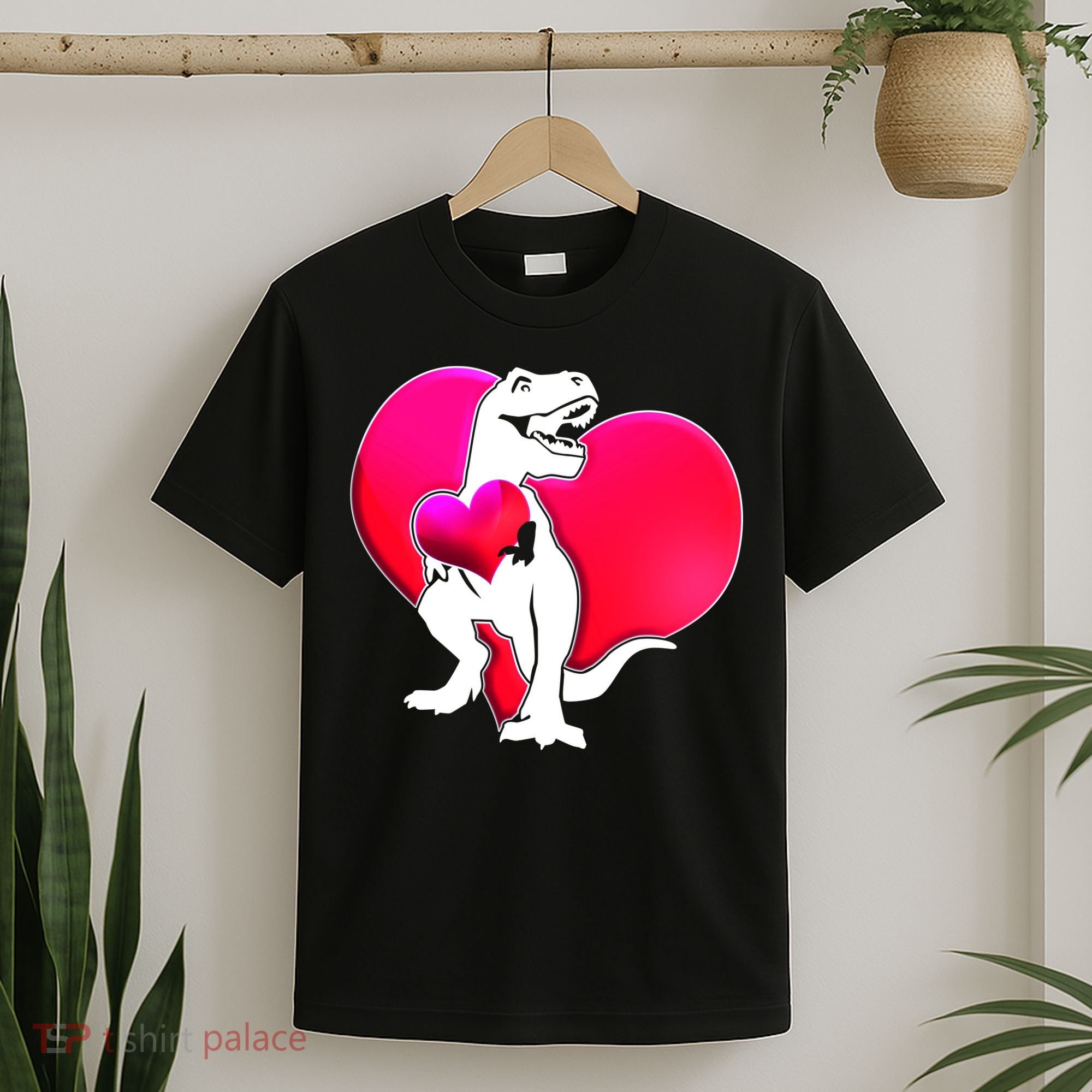 Tyrannosaurus Rex Valentine Heart Dinosaur  T-Shirt