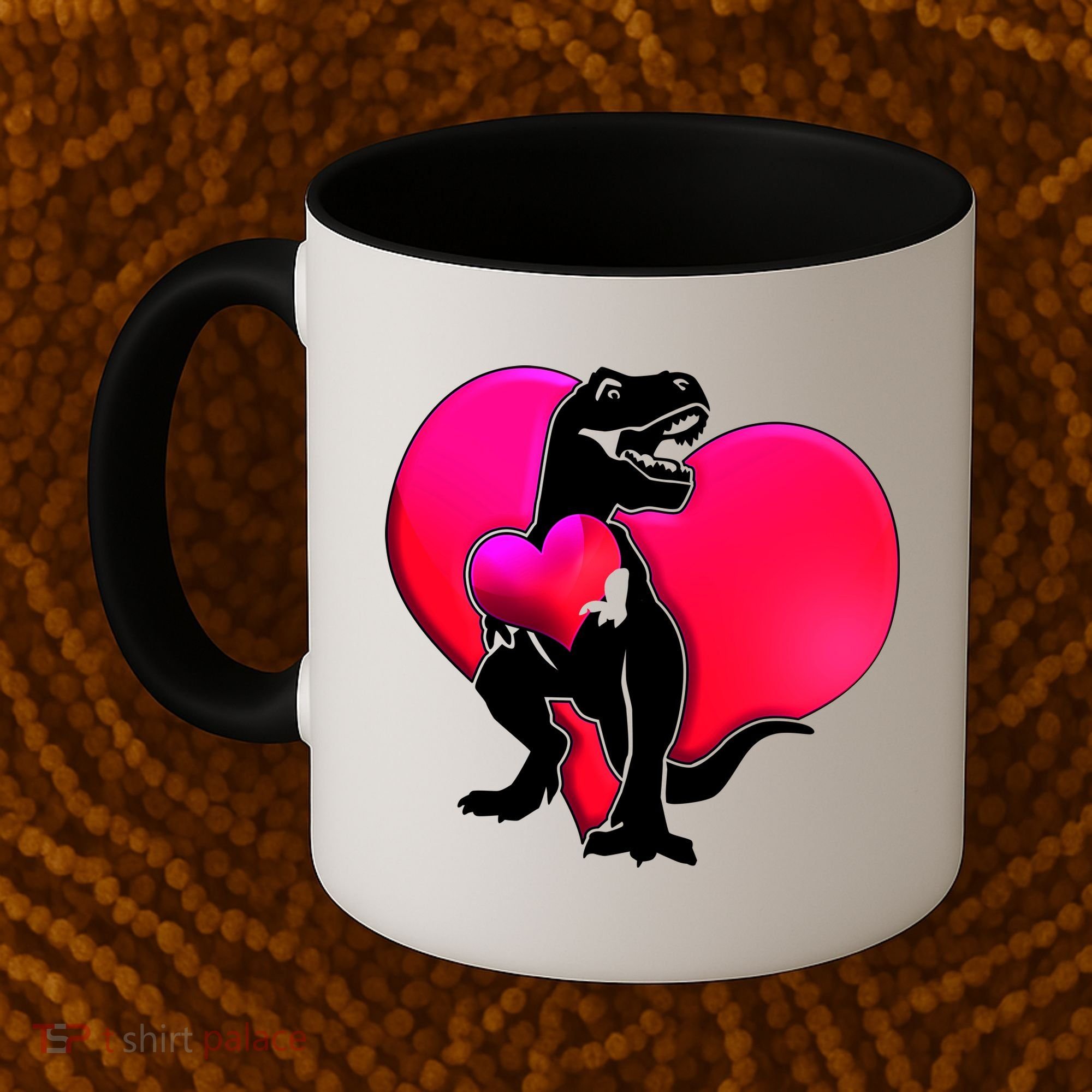 Tyrannosaurus Rex Valentine Heart Dinosaur  Coffee Mug