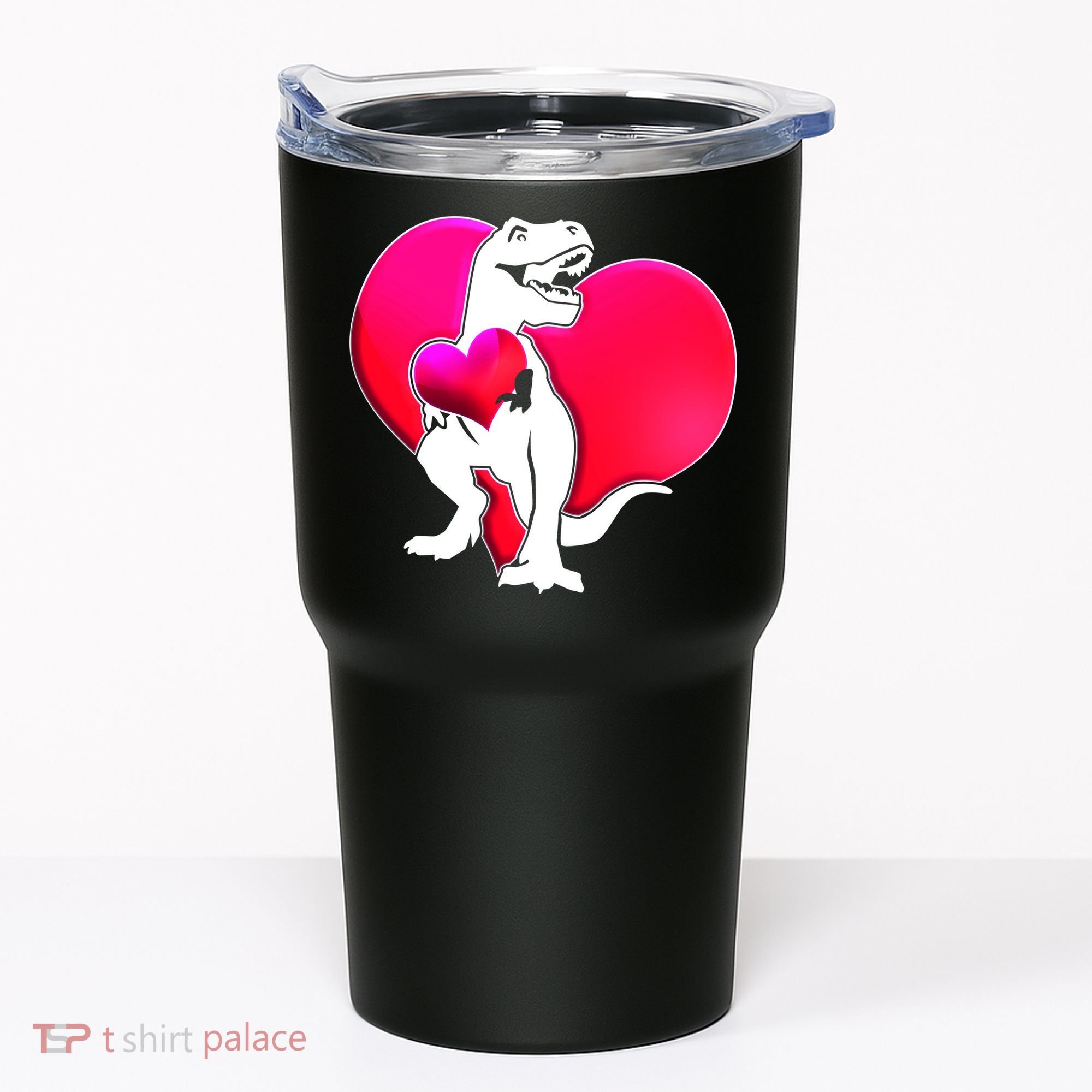 Tyrannosaurus Rex Valentine Heart Dinosaur  Tumbler