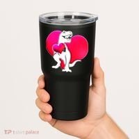 Tyrannosaurus Rex Valentine Heart Dinosaur  Tumbler thumb 2