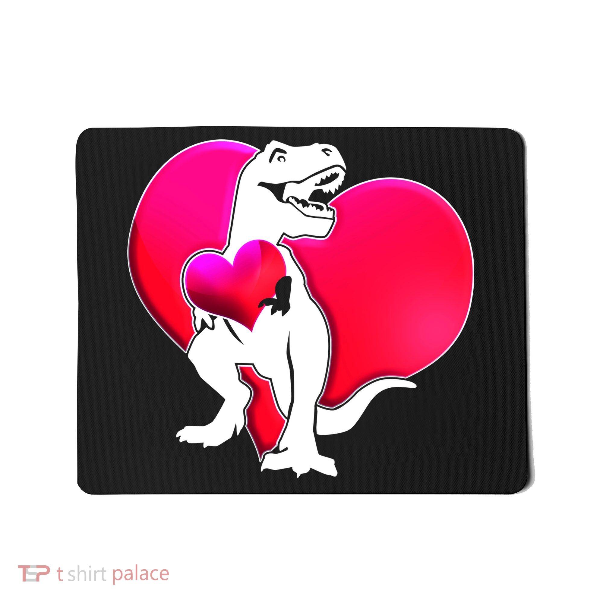 Tyrannosaurus Rex Valentine Heart Dinosaur  Mousepad