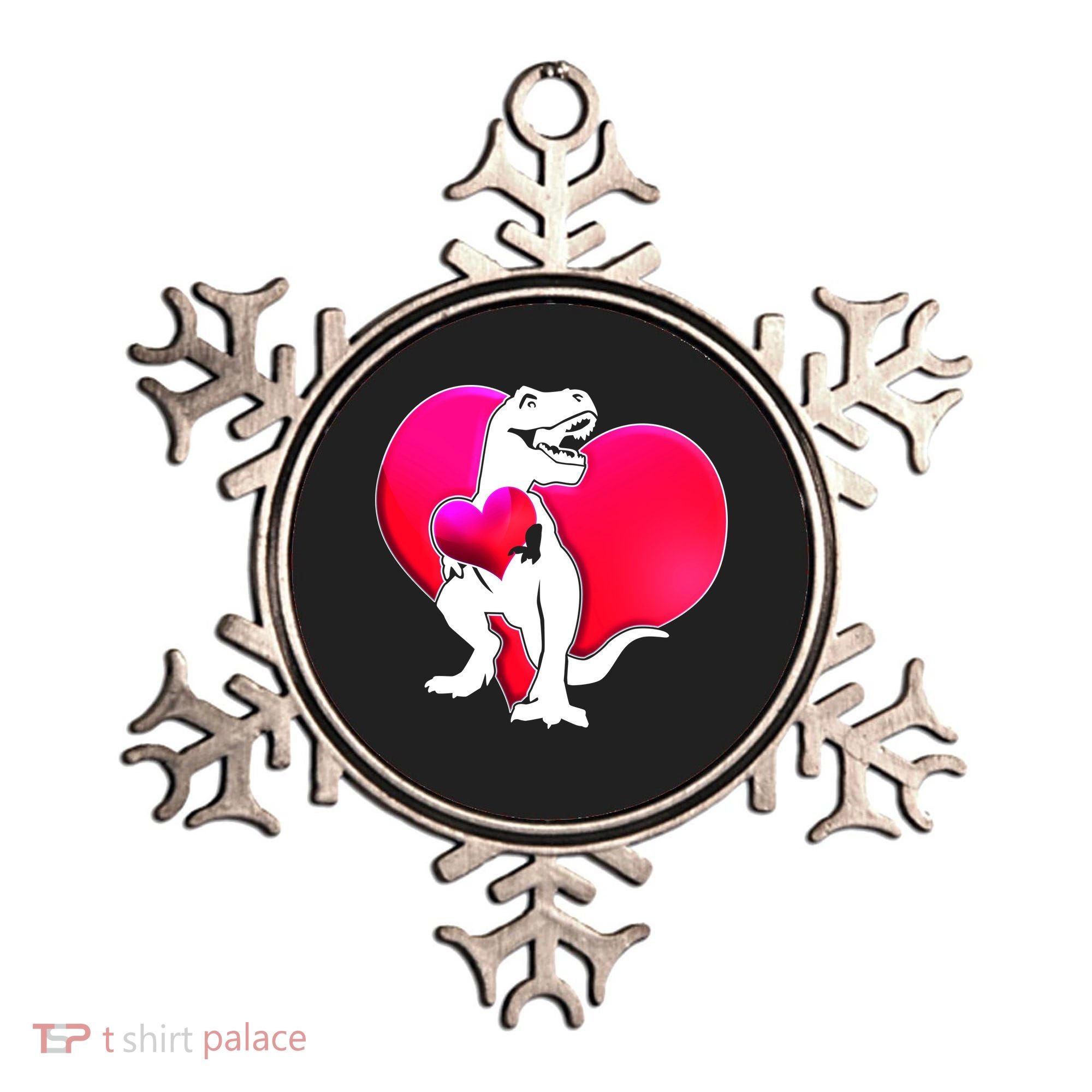 Tyrannosaurus Rex Valentine Heart Dinosaur  Ornament