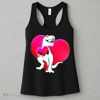 Tyrannosaurus Rex Valentine Heart Dinosaur  Women's Tank Top thumb 3