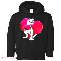 Tyrannosaurus Rex Valentine Heart Dinosaur  Toddler Hoodie thumb 0