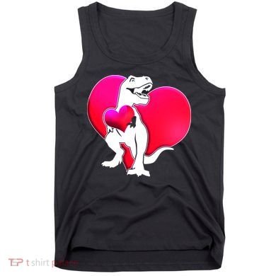 Tyrannosaurus Rex Valentine Heart Dinosaur  Tank Top