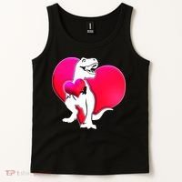 Tyrannosaurus Rex Valentine Heart Dinosaur  Tank Top thumb 2
