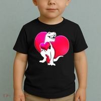 Tyrannosaurus Rex Valentine Heart Dinosaur  Toddler T-Shirt thumb 2