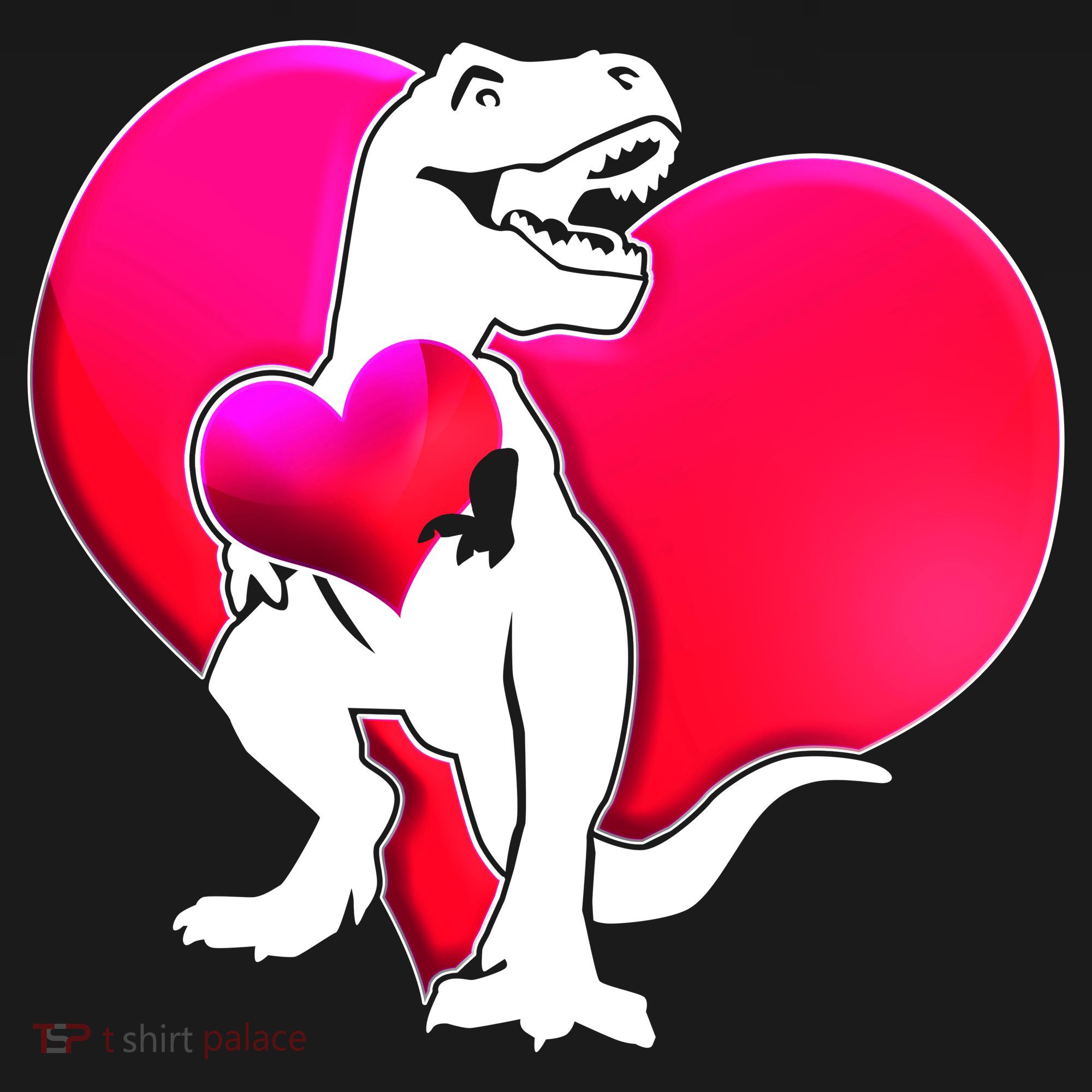 Tyrannosaurus Rex Valentine Heart Dinosaur  Toddler T-Shirt